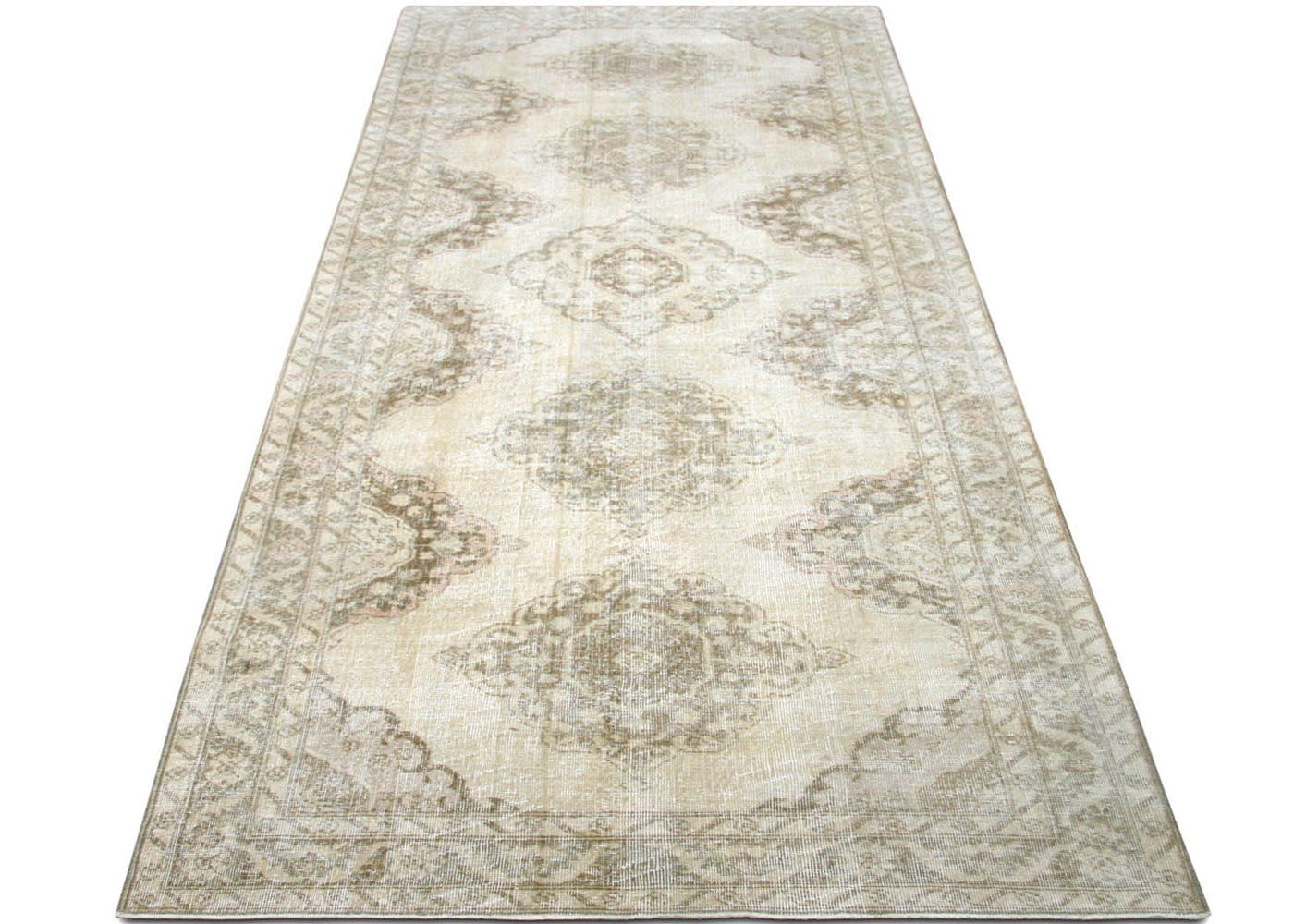 Vintage Turkish Oushak Rug - 4'6" x 13' - 190220