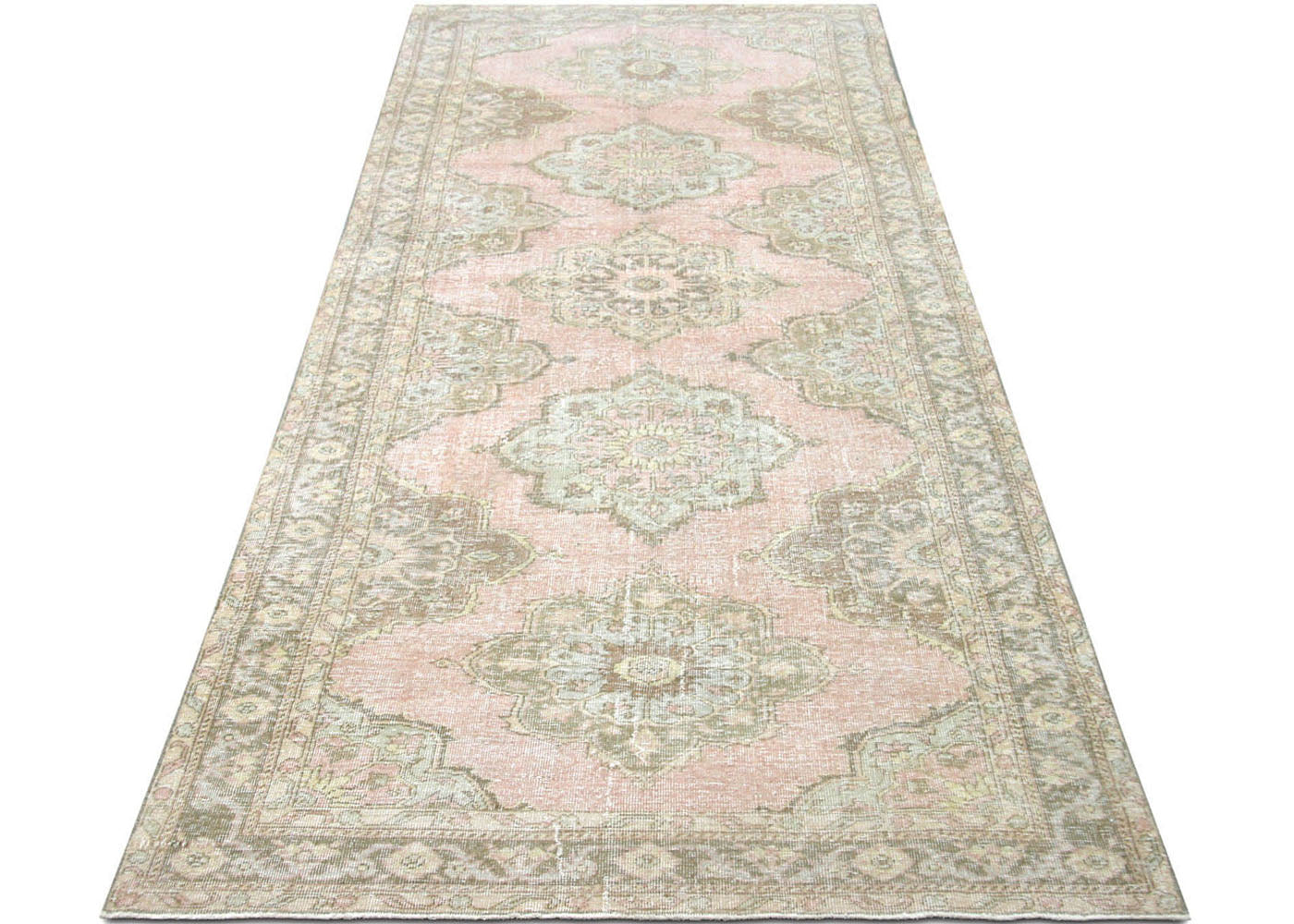 Vintage Turkish Oushak Rug - 4'10" x 14'2" - 190223