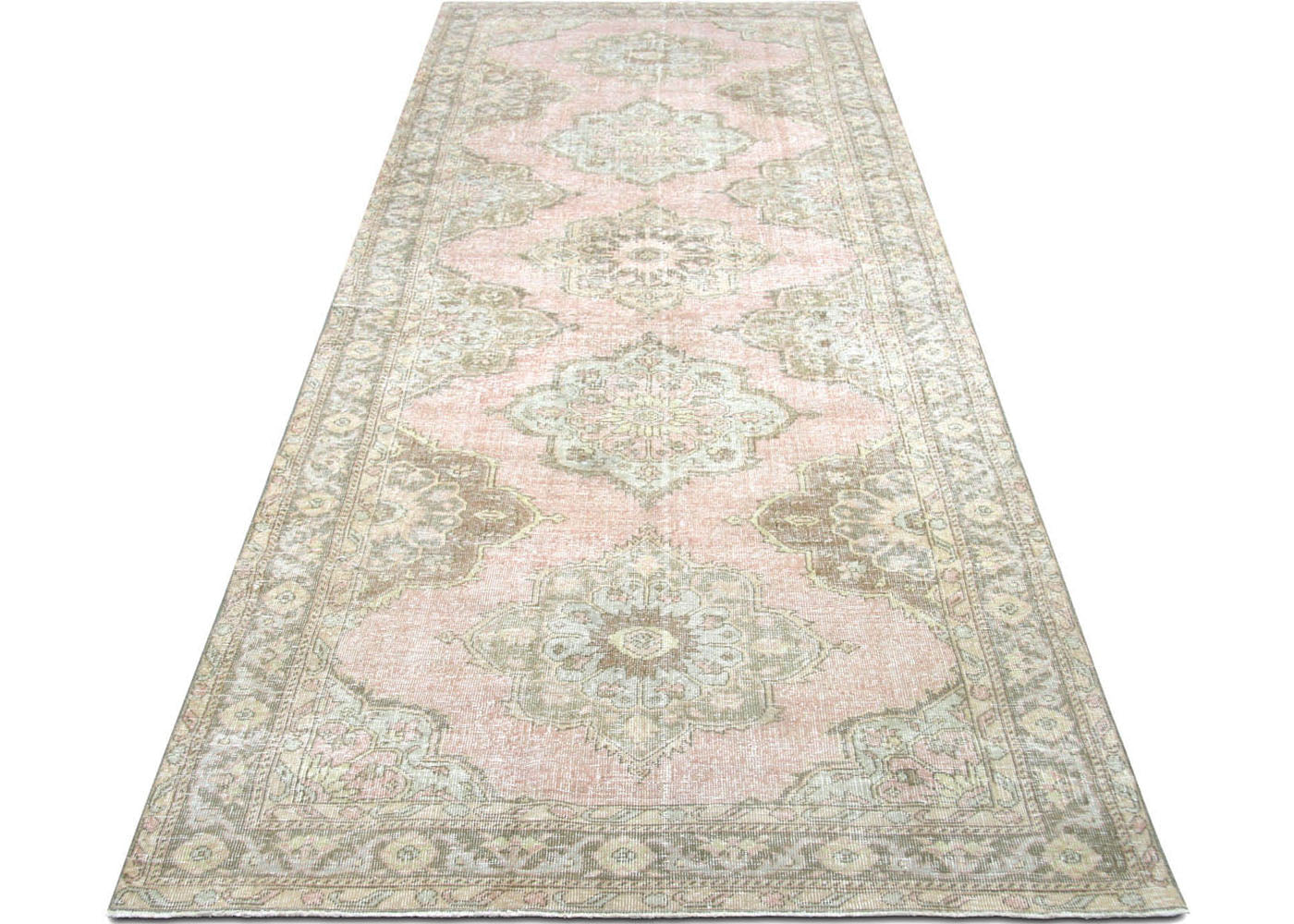 Vintage Turkish Oushak Rug - 4'10" x 14'2" - 190223