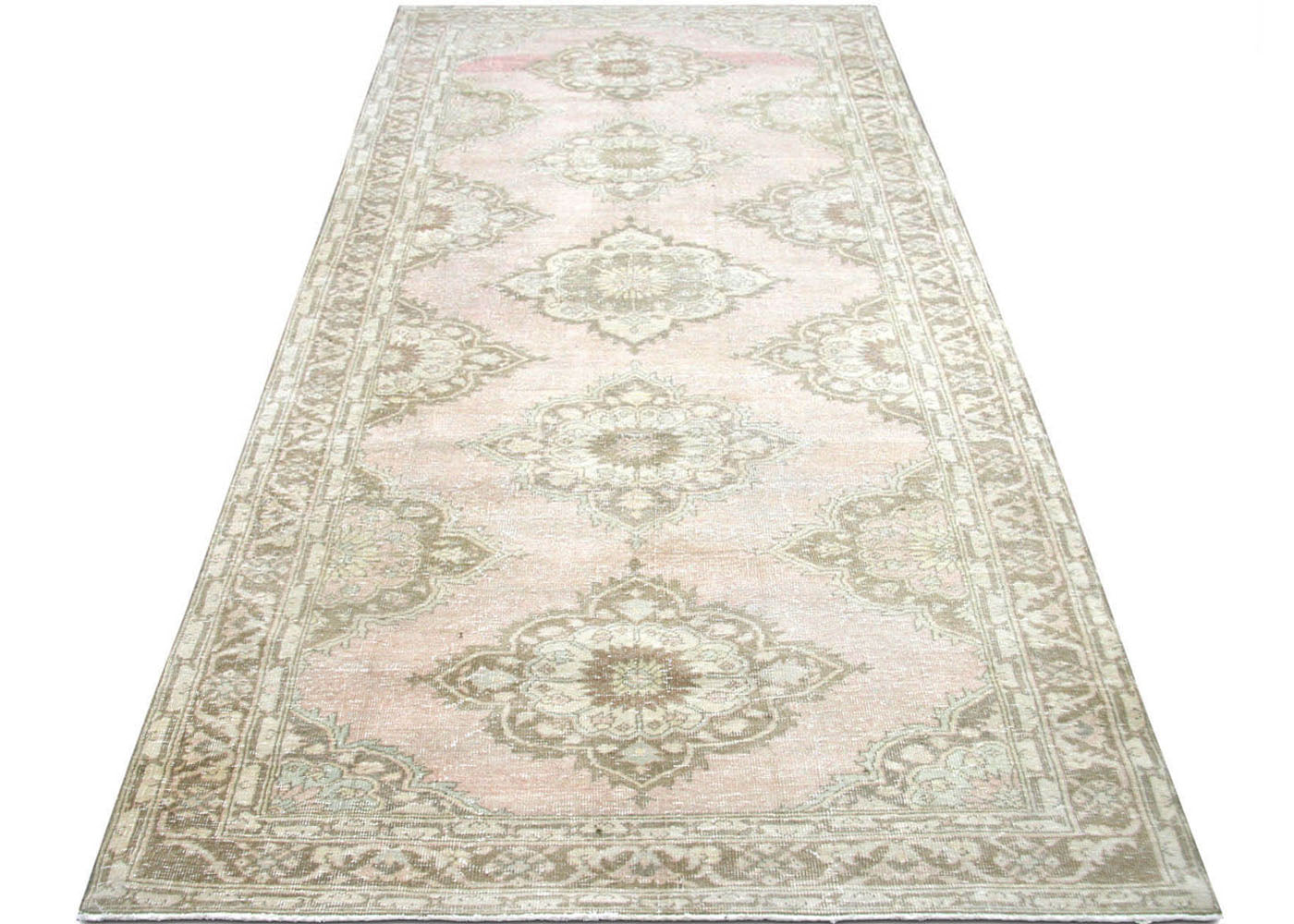 Vintage Turkish Oushak Rug - 4'10" x 12'7" - 190228