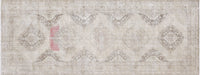 Vintage Turkish Oushak Rug in Brown,Ivory tones and an Medallion,All Over pattern. Measuring 4 feet 9 inches x 12 feet 4 inches – SKU 190229