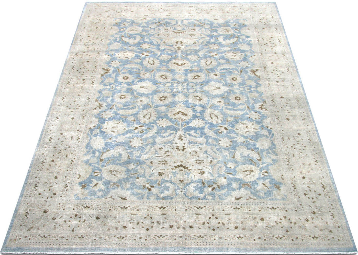 Semi Antique Persian Tabriz Rug - 6'6" x 9'7" - 190230