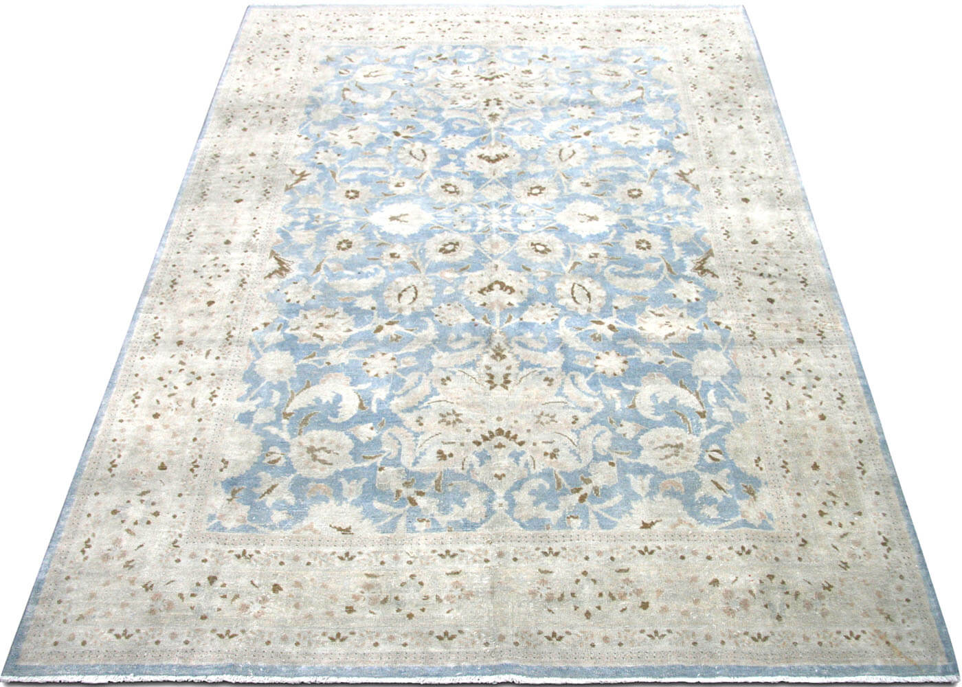 Semi Antique Persian Tabriz Rug - 6'6" x 9'7" - 190230