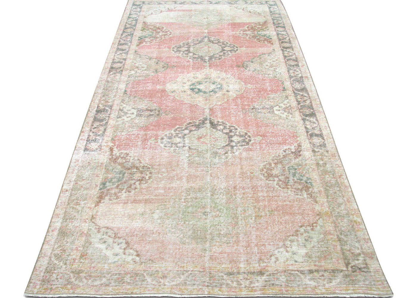 Vintage Turkish Oushak Rug - 4'8" x 12'4" - 190238
