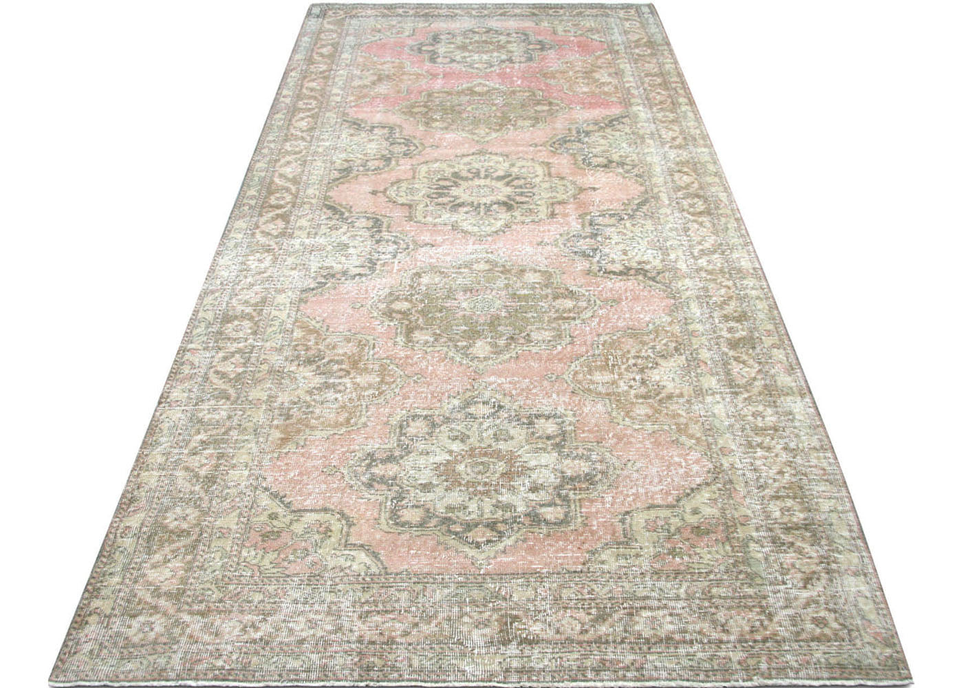 Vintage Turkish Oushak Rug - 4'10" x 12'10" - 190239