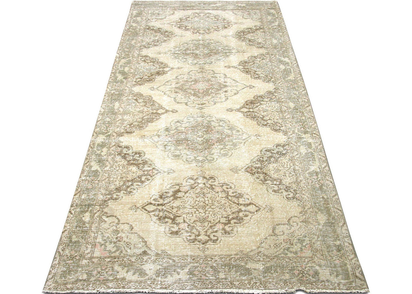 Vintage Turkish Oushak Rug - 4'8" x 12'3" - 190252