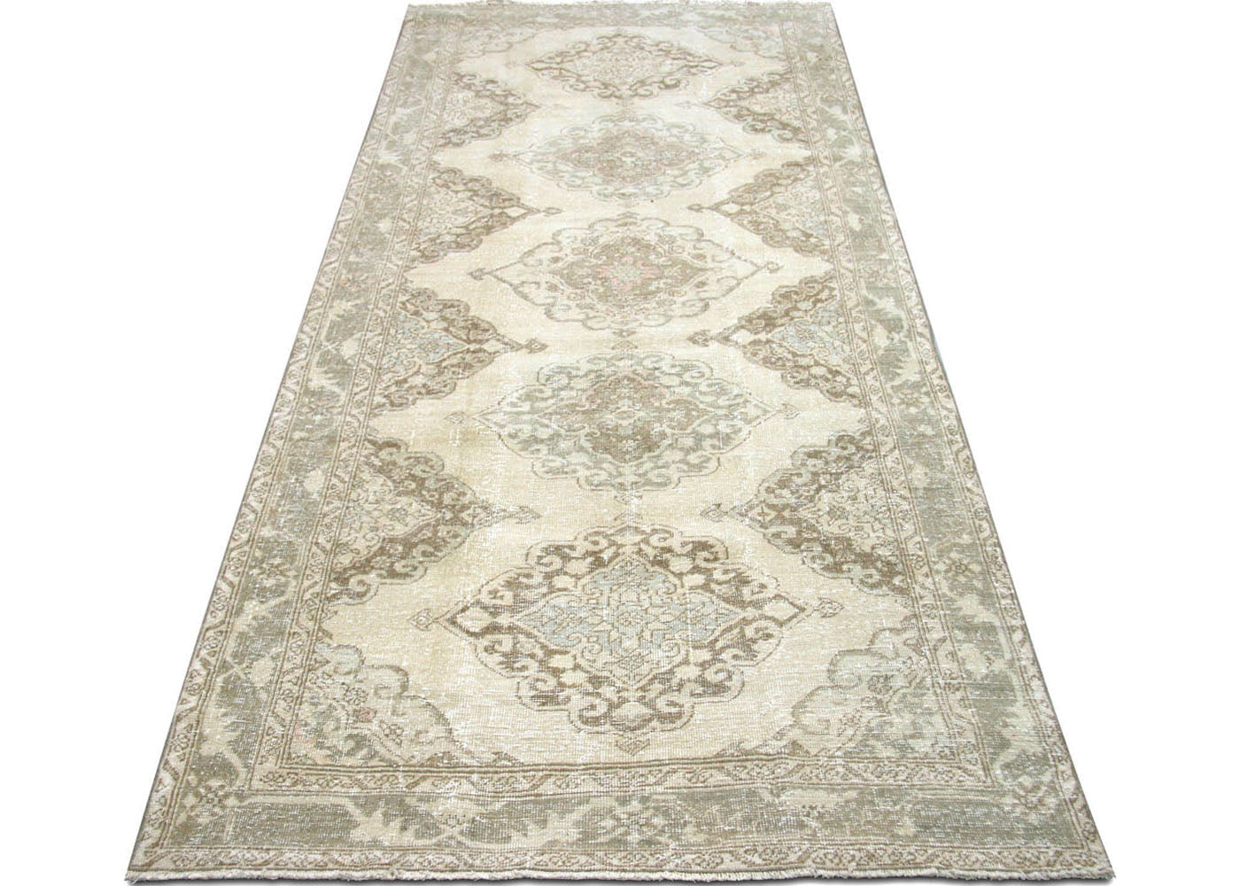 Vintage Turkish Oushak Rug - 4'8" x 12'3" - 190252