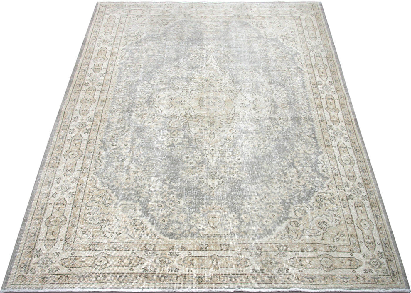 Vintage Turkish Oushak Rug - 7'2" x 10'1" - 190253