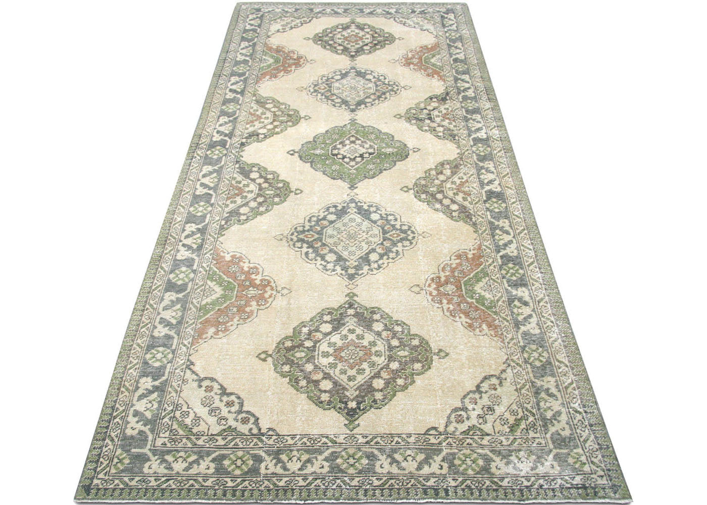 Vintage Turkish Oushak Rug - 4'8" x 12'6" - 190256