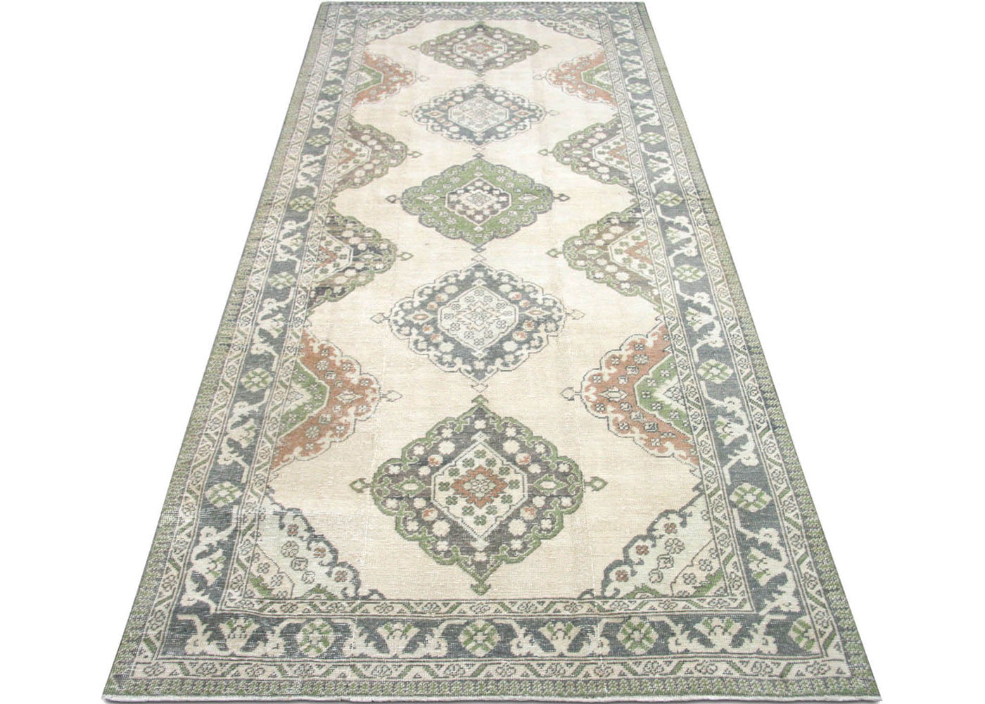 Vintage Turkish Oushak Rug - 4'8" x 12'6" - 190256