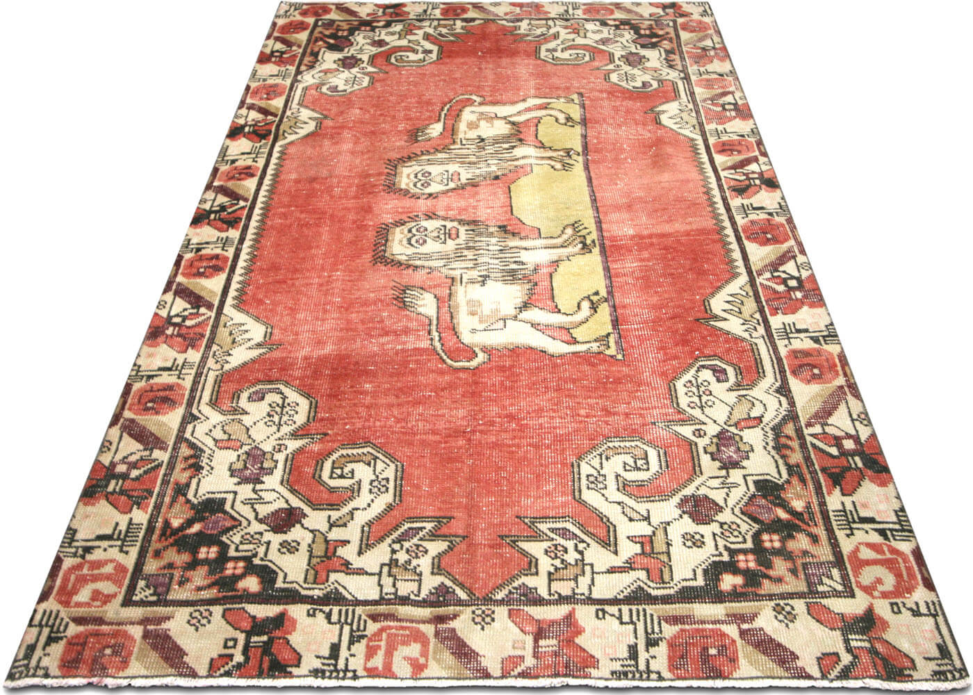 Vintage Turkish Oushak Rug - 4'3" x 6'10" - 190259