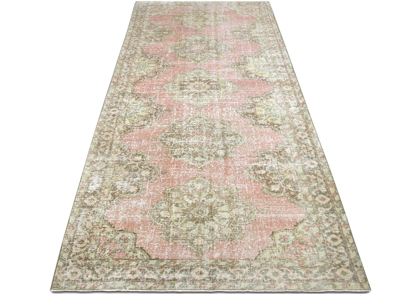 Vintage Turkish Oushak Rug - 4'8" x 12'9" - 190263