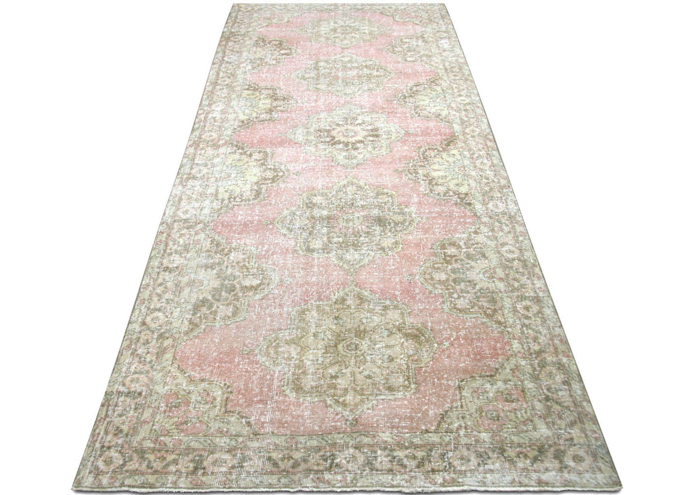 Vintage Turkish Oushak Rug - 4'8" x 12'9" - 190263