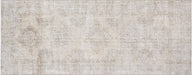 Vintage Turkish Oushak Rug in Ivory tones and an Medallion,All Over pattern. Measuring 4 feet 10 inches x 11 feet 6 inches – SKU 190264