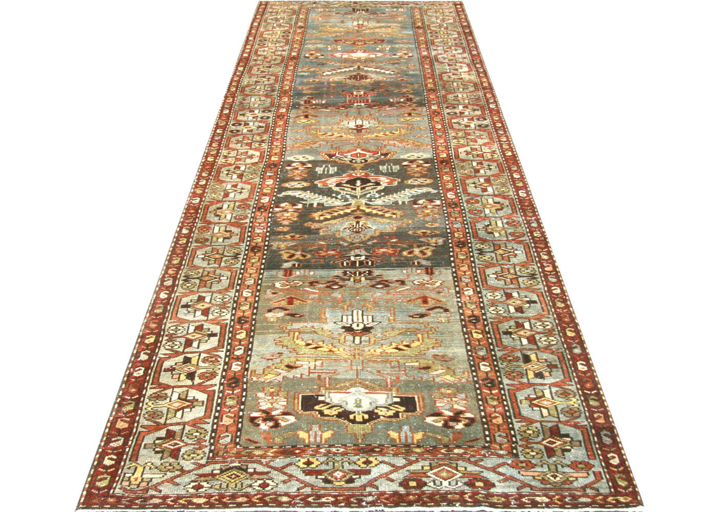 Semi Antique Persian Melayer Runner - 3'5" x 13'3" - 190265