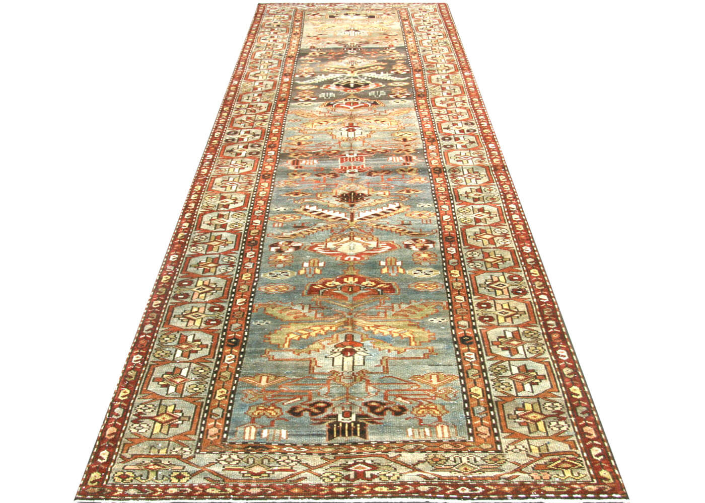 Semi Antique Persian Melayer Runner - 3'5" x 13'3" - 190265