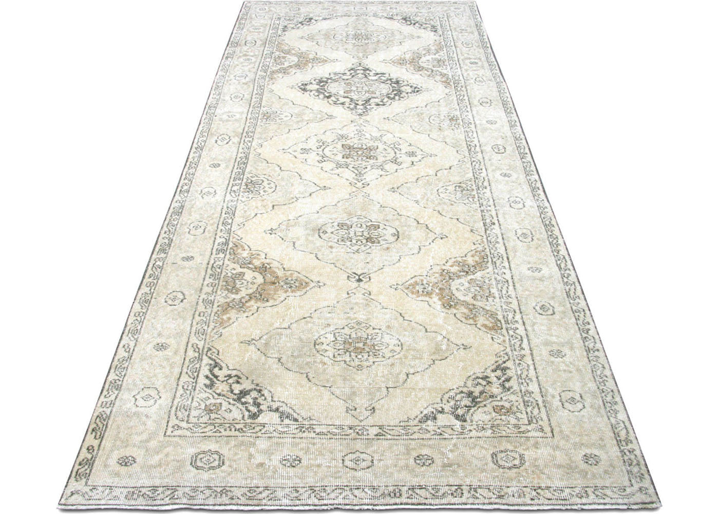 Vintage Turkish Oushak Rug - 4'8" x 12'2" - 190268