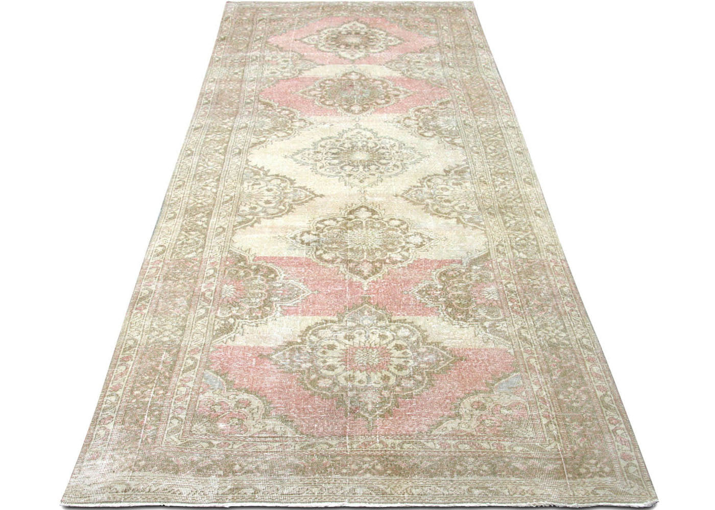 Vintage Turkish Oushak Rug - 4'4" x 13'7" - 190272