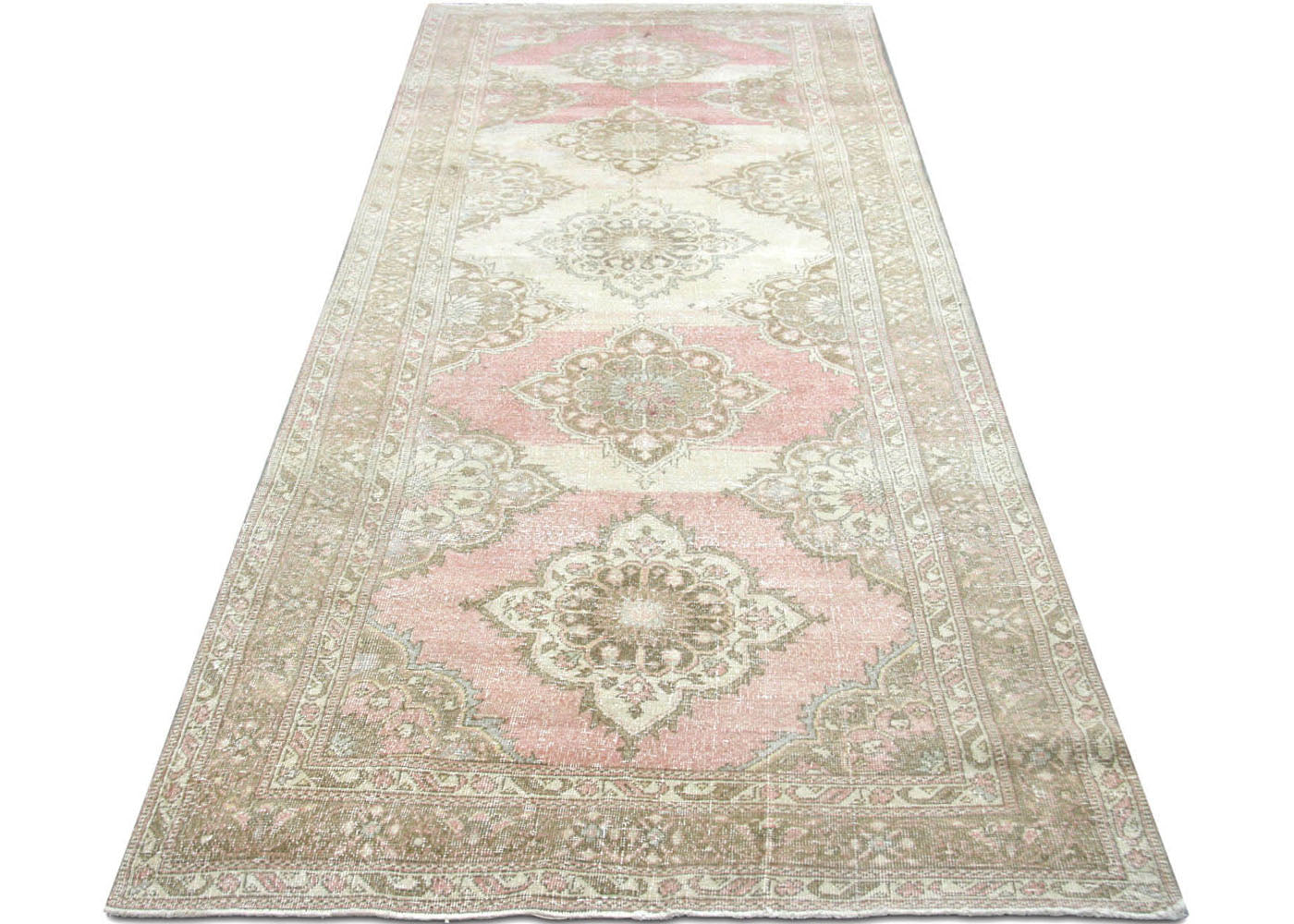 Vintage Turkish Oushak Rug - 4'4" x 13'7" - 190272