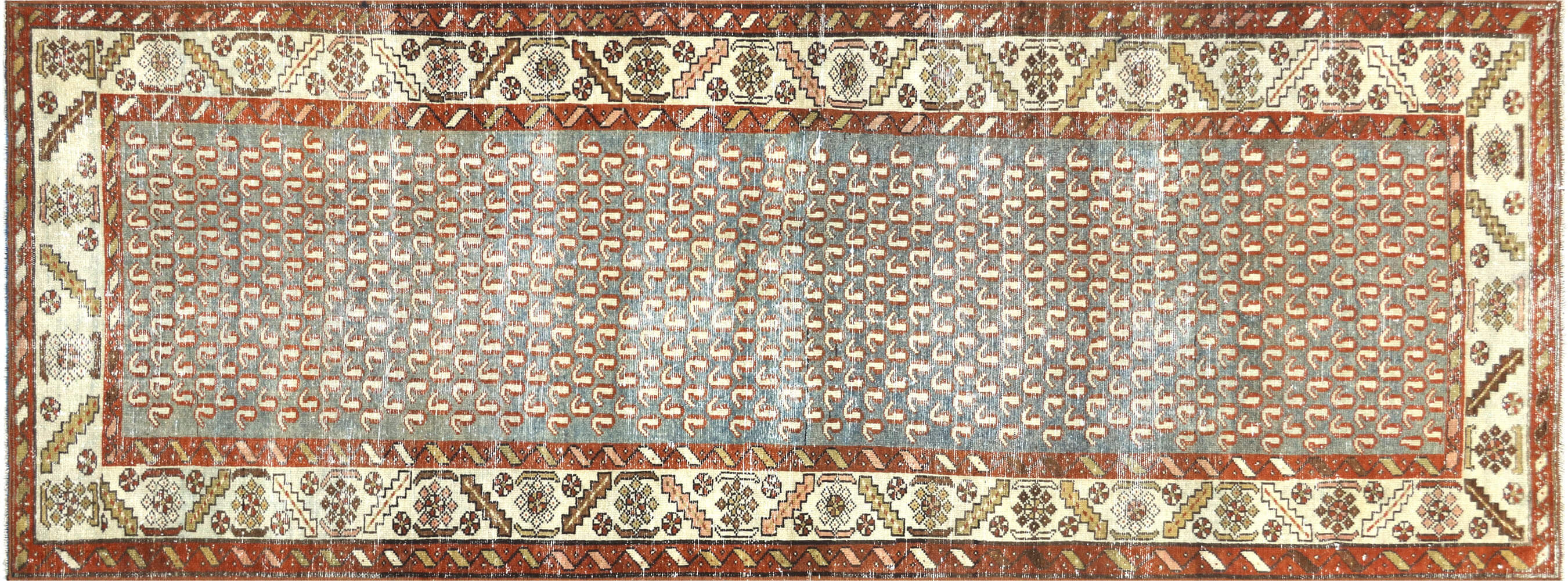 Semi Antique Persian Melayer Runner - 3' x 7'11" - 190273