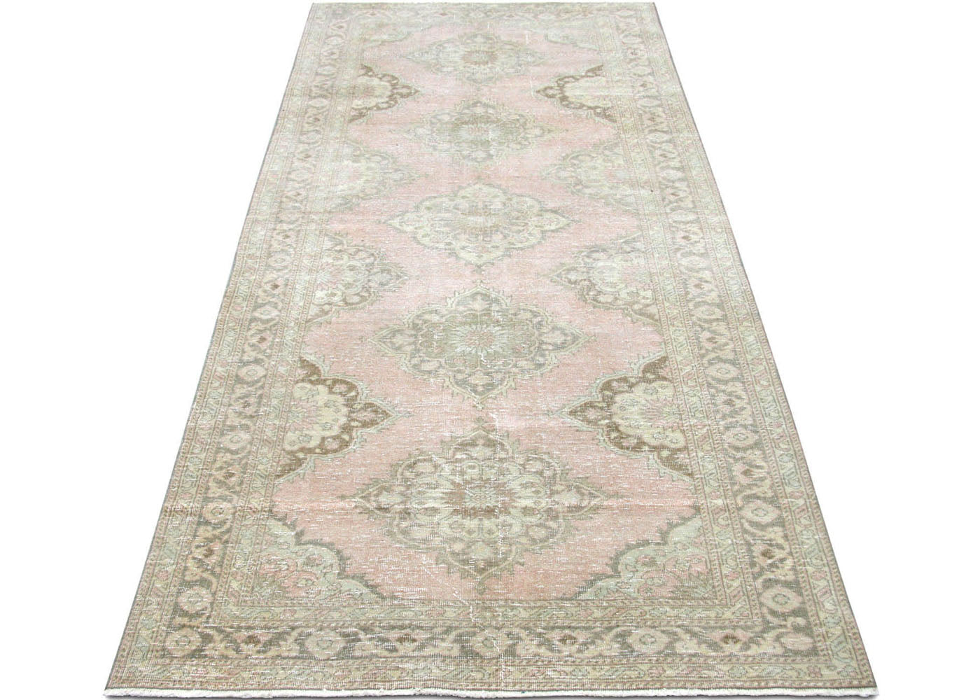 Vintage Turkish Oushak Rug - 4'10" x 11'8" - 190278