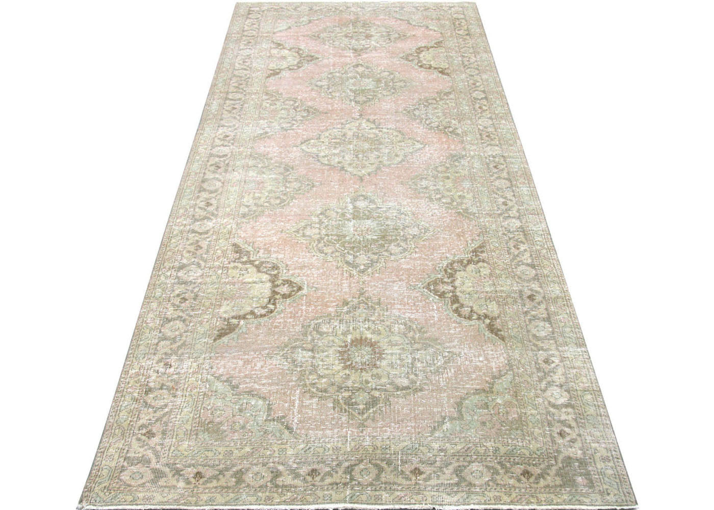 Vintage Turkish Oushak Rug - 4'10" x 11'8" - 190278