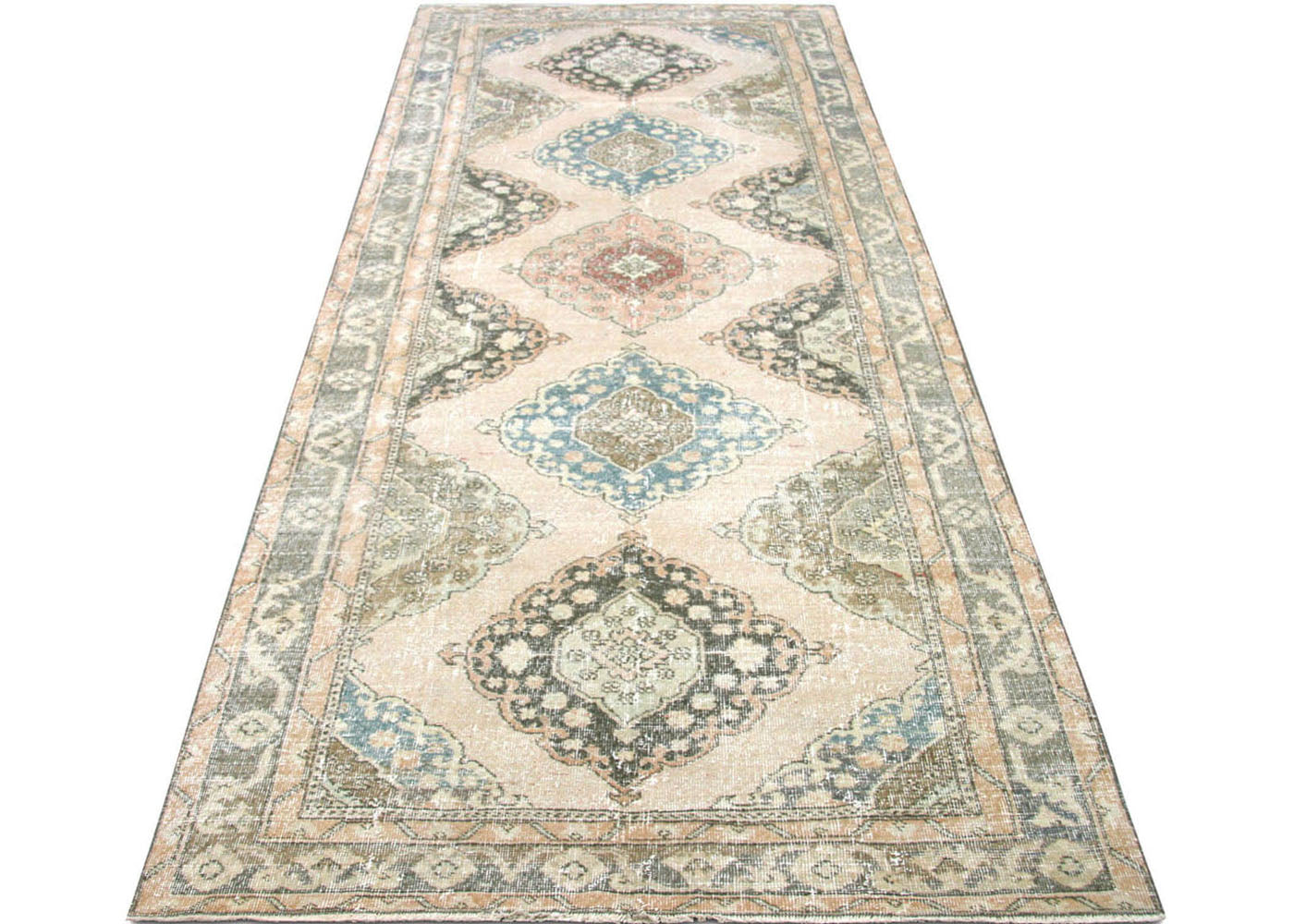 Vintage Turkish Oushak Rug - 4'9" x 12'6" - 190279