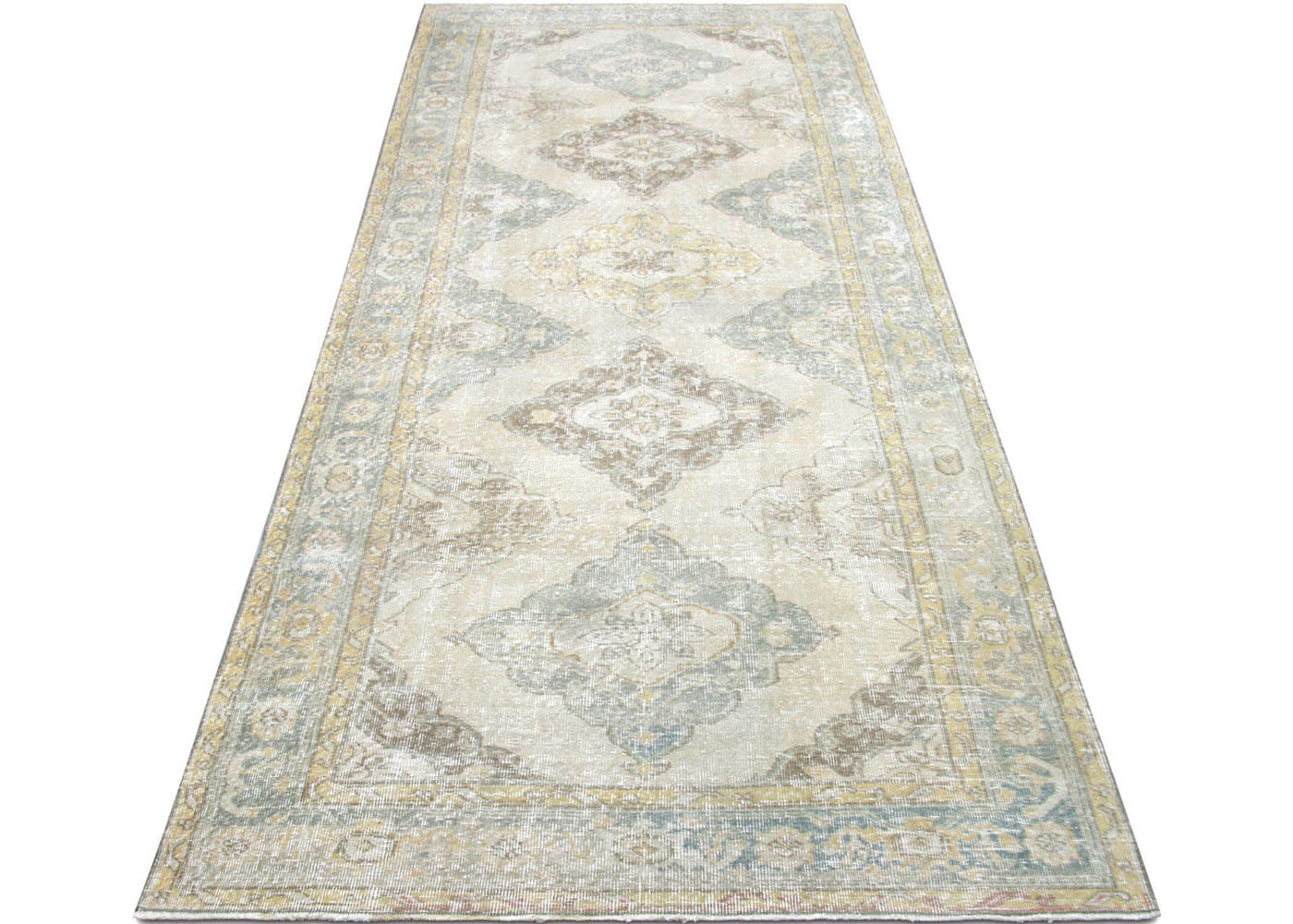 Vintage Turkish Oushak Rug - 4'8" x 12'4" - 190282
