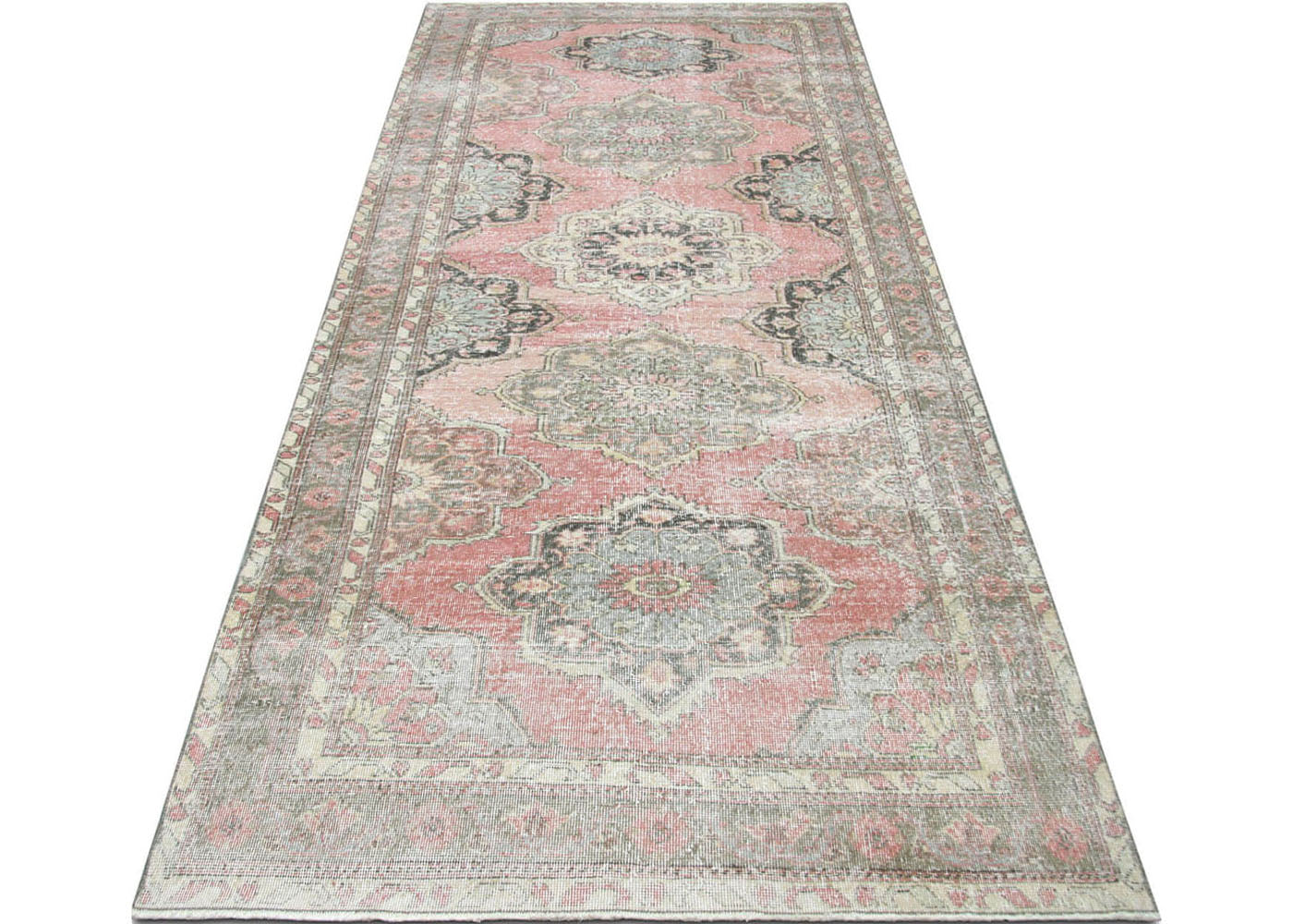 Vintage Turkish Oushak Rug - 4'7" x 12'1" - 190283