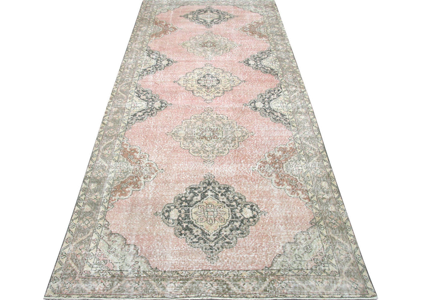 Vintage Turkish Oushak Rug - 4'10" x 12'11" - 190285