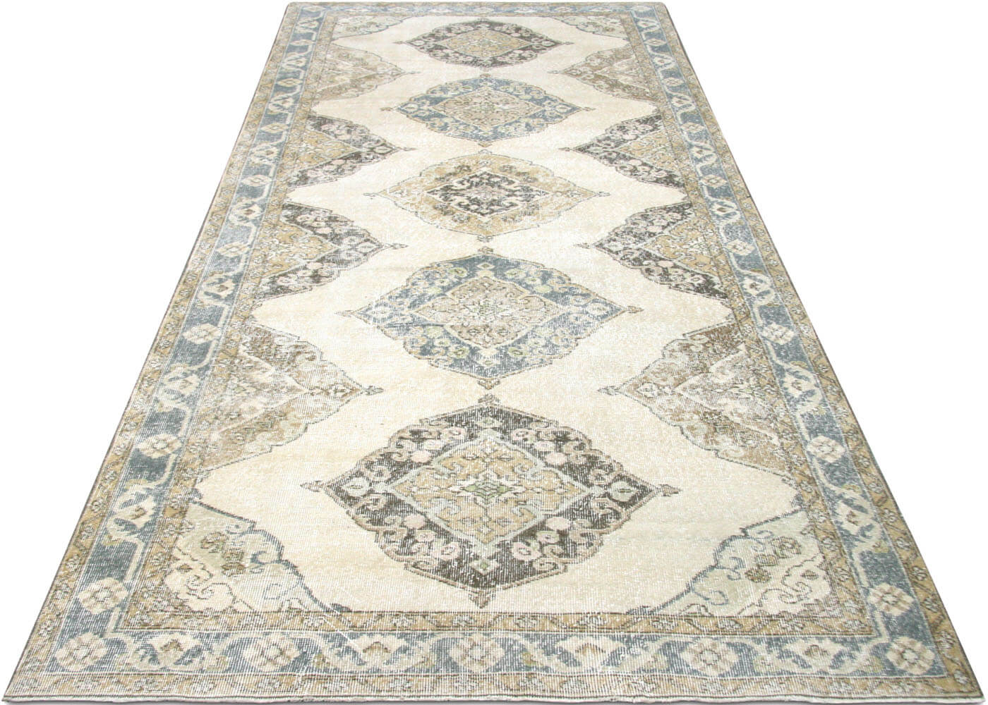Vintage Turkish Oushak Rug - 4'9" x 12'7" - 190292
