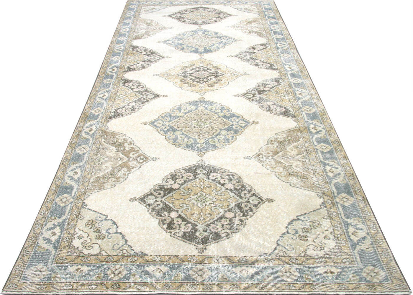 Vintage Turkish Oushak Rug - 4'9" x 12'7" - 190292