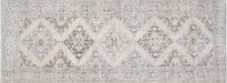 Vintage Turkish Oushak Rug in Brown,Ivory tones and an Medallion,All Over pattern. Measuring 4 feet 8 inches x 12 feet 7 inches – SKU 190313