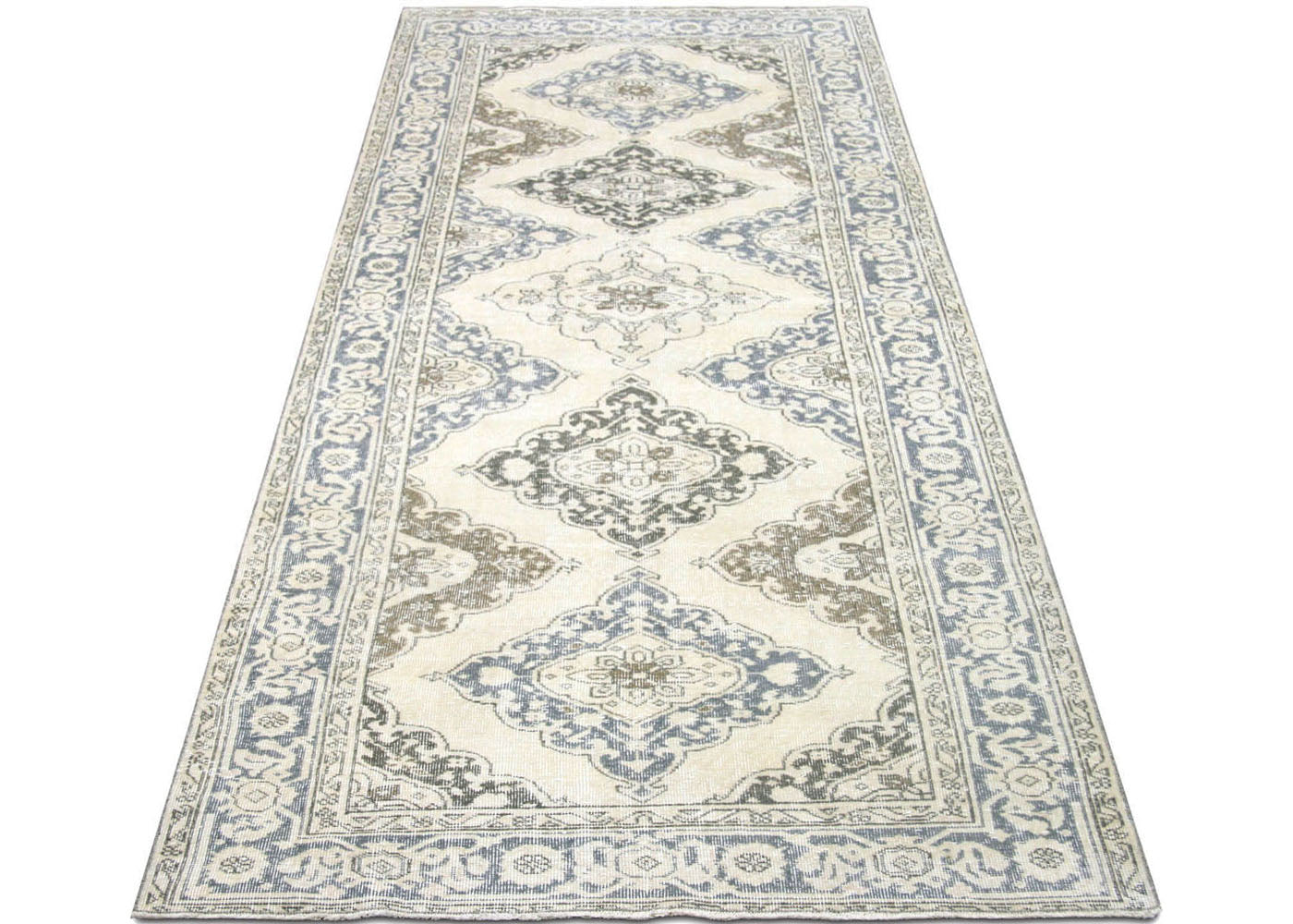Vintage Turkish Oushak Rug - 4'8" x 12'7" - 190313