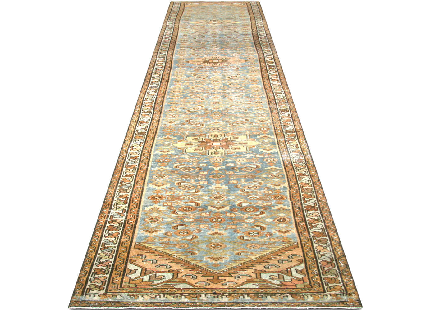 Semi Antique Persian Melayer Runner - 3' x 17'2" - 190318
