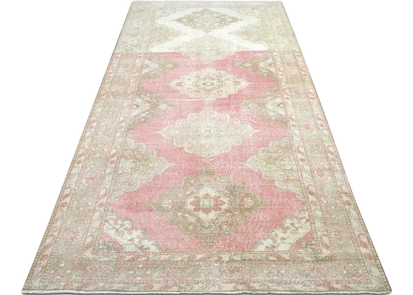 Vintage Turkish Oushak Rug - 4'8" x 12'8" - 190319