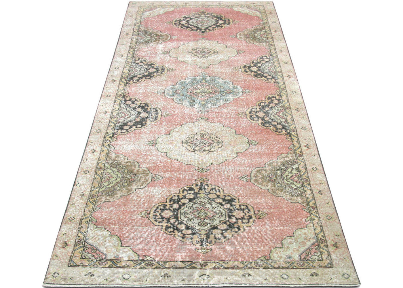 Vintage Turkish Oushak Rug - 4'5" x 11'9" - 190320