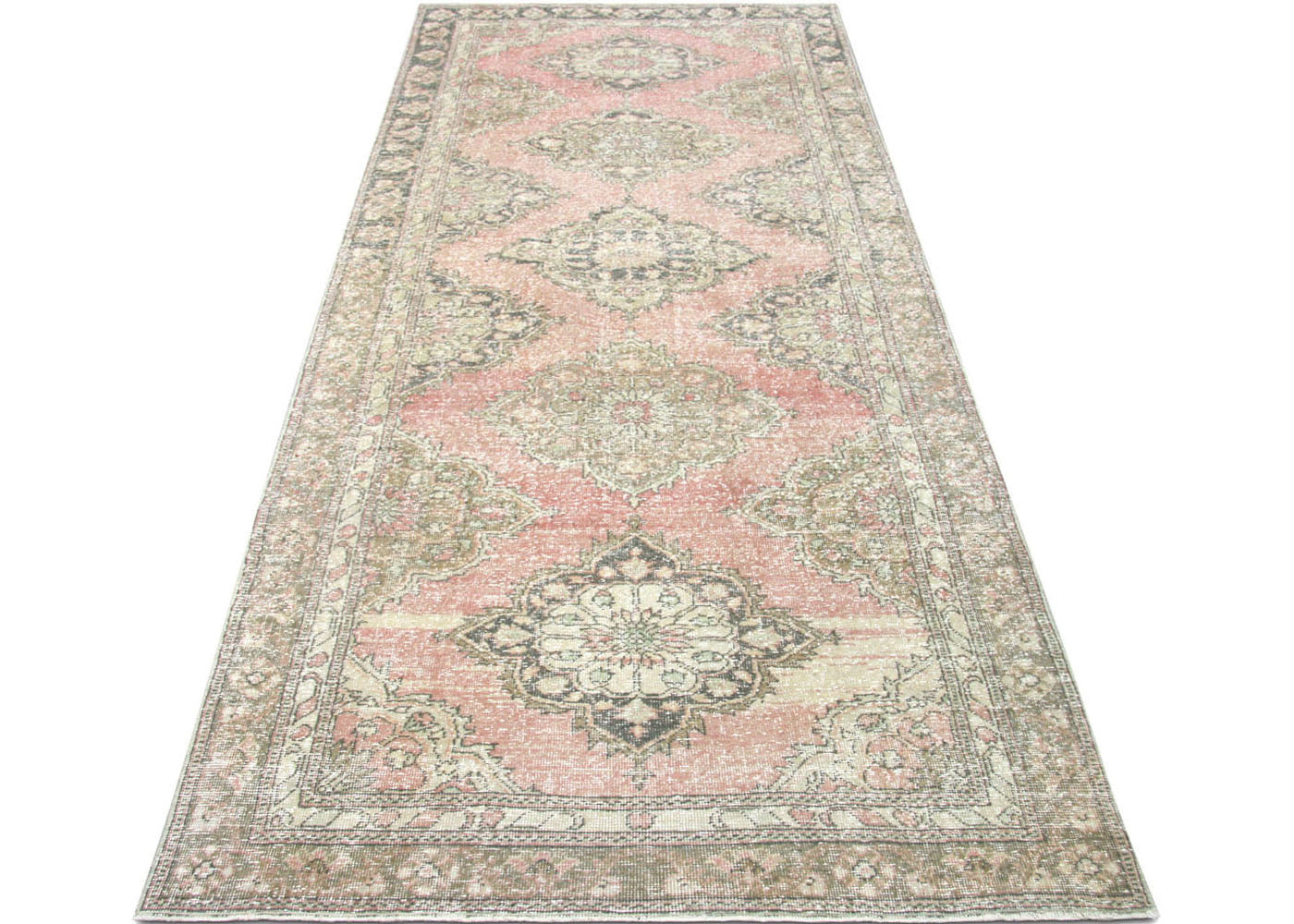 Vintage Turkish Oushak Rug - 4'4" x 11'10" - 190323