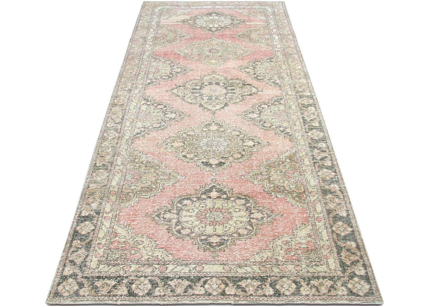 Vintage Turkish Oushak Rug - 4'4" x 11'10" - 190323