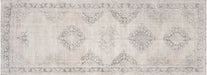Vintage Turkish Oushak Rug in Brown,Pink tones and an Medallion,All Over pattern. Measuring 4 feet 7 inches x 12 feet 5 inches – SKU 190325