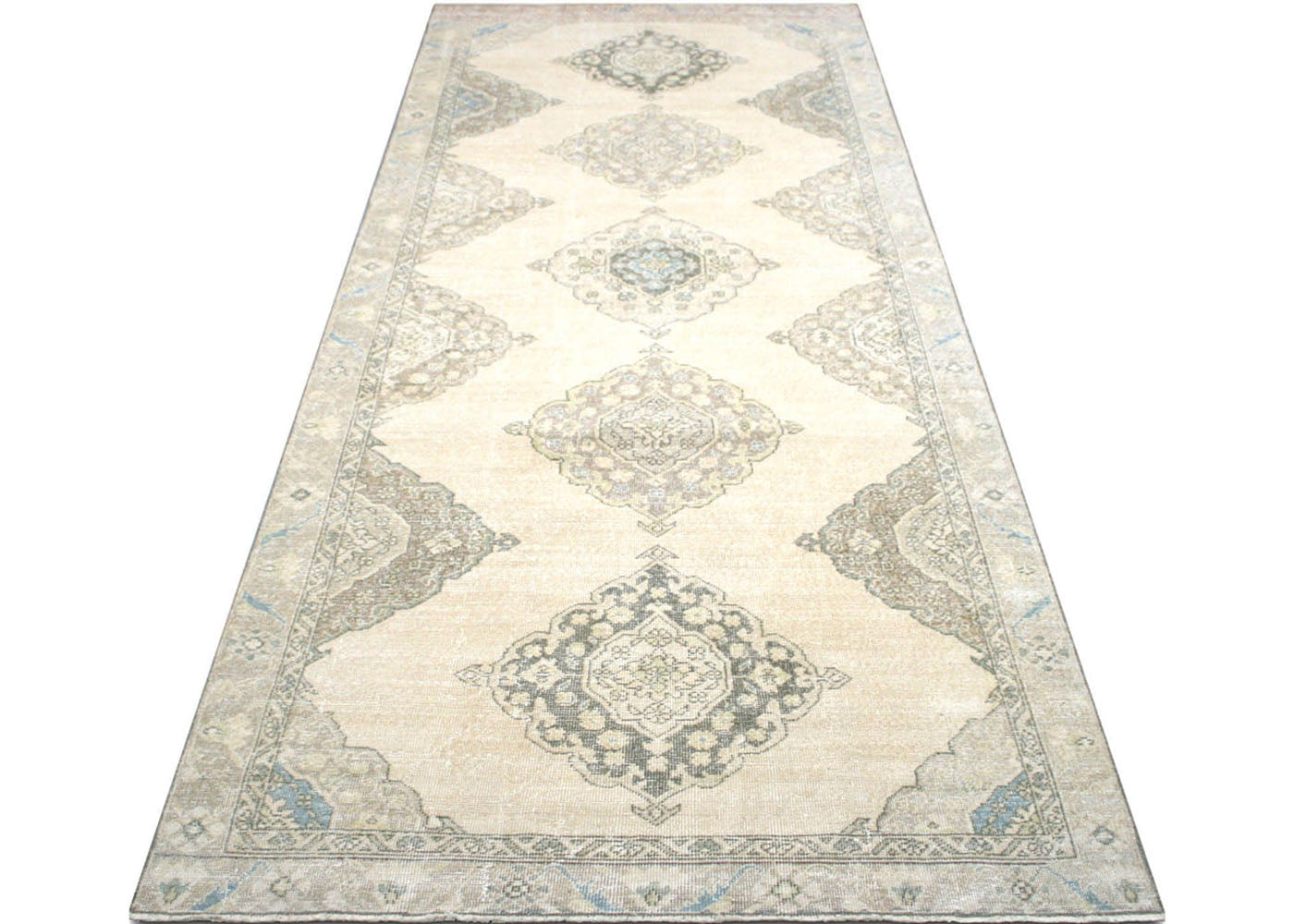 Vintage Turkish Oushak Rug - 4'8" x 12'11" - 190326