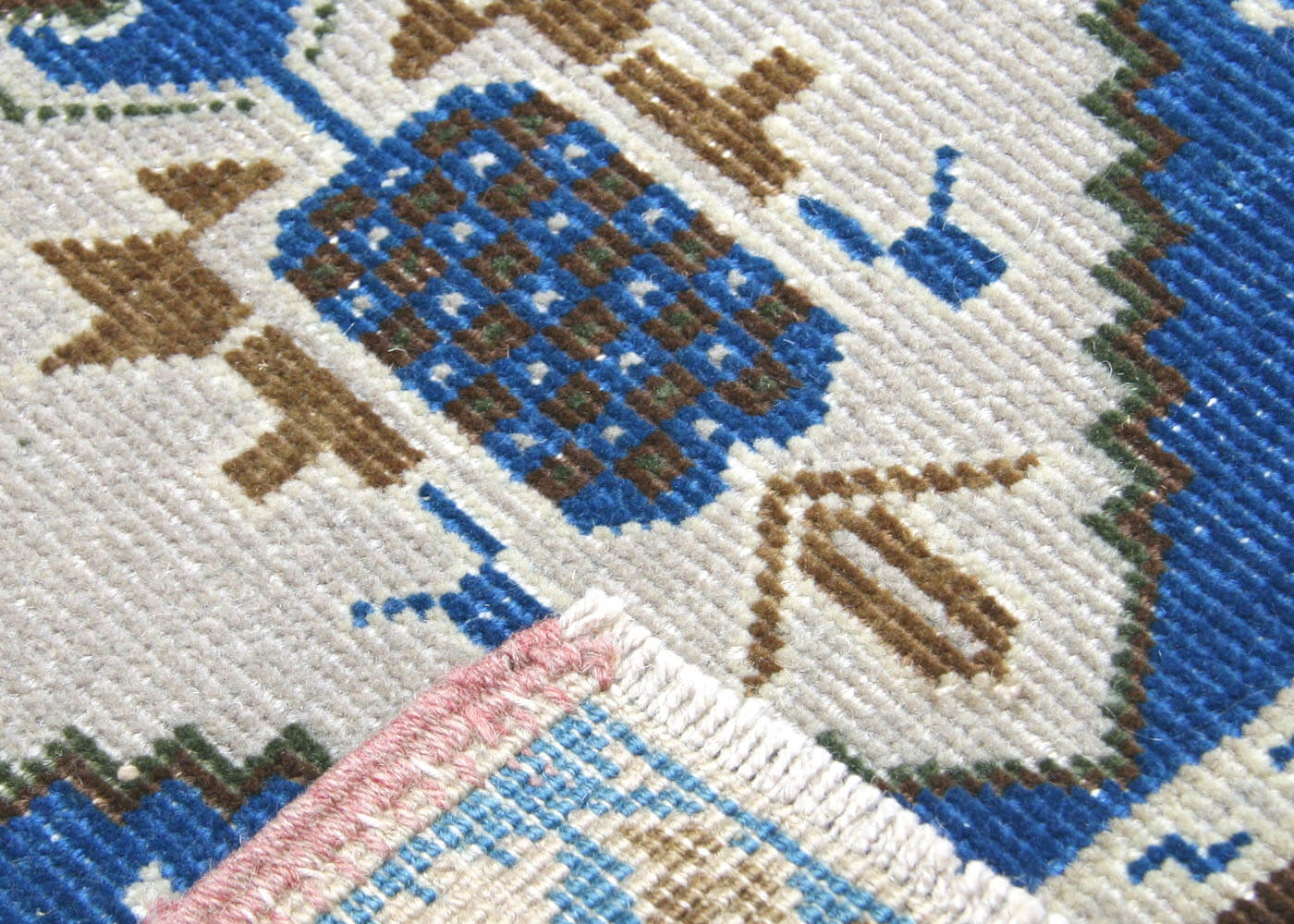 Vintage Turkish Oushak Yastic - 1'10" x 3'4" - 190406