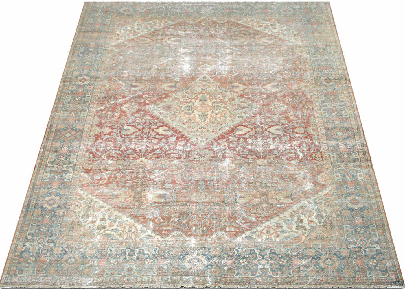 Semi Antique Persian Mahal Rug - 10'8" x 14'1" - 190519