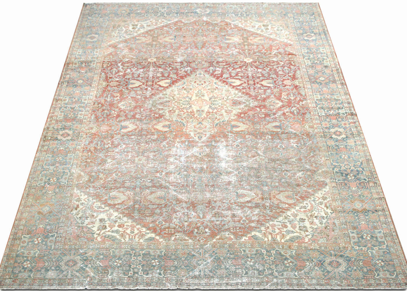 Semi Antique Persian Mahal Rug - 10'8" x 14'1" - 190519