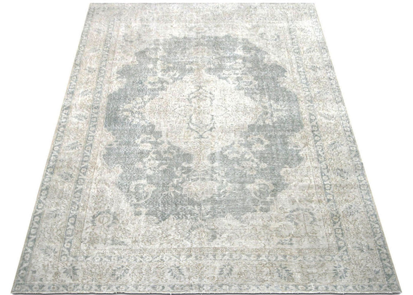 Vintage Turkish Oushak Rug - 6'6" x 10'10" - 190553
