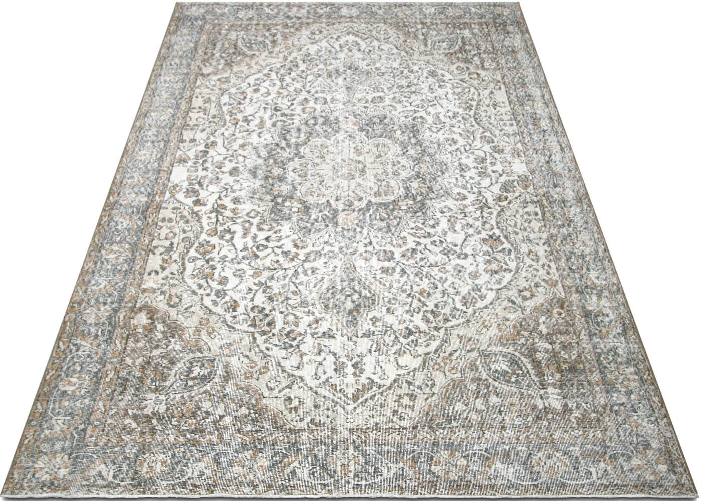 Vintage Turkish Oushak Rug - 6'9" x 10'8" - 190560