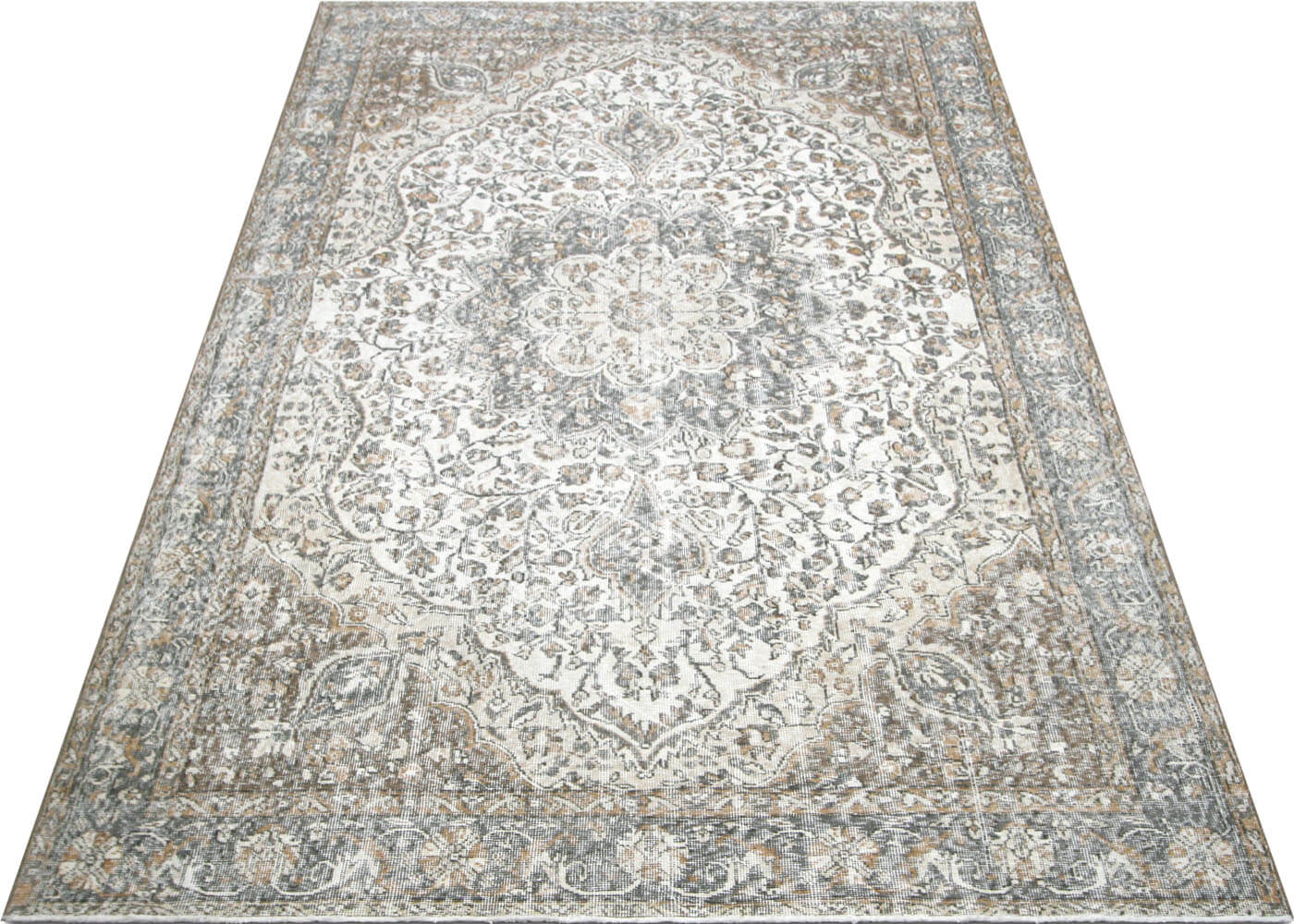 Vintage Turkish Oushak Rug - 6'9" x 10'8" - 190560
