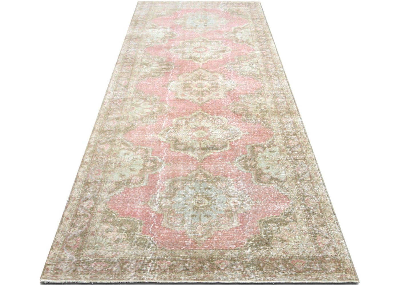 Vintage Turkish Oushak Rug - 4'8" x 13' - 190564