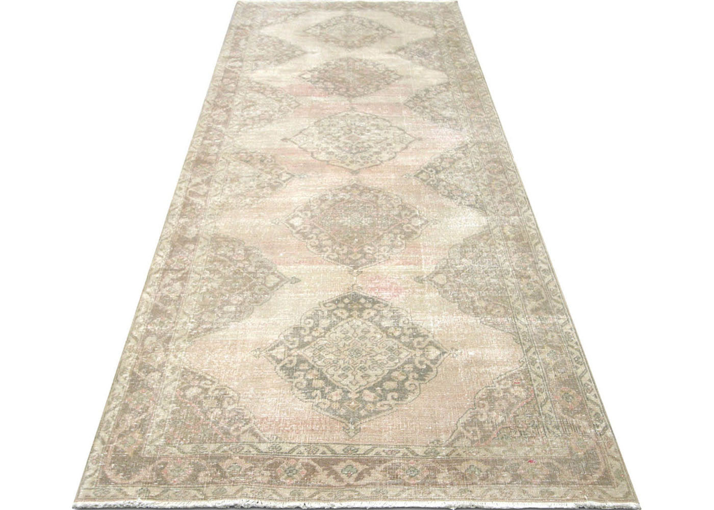 Vintage Turkish Oushak Rug - 4'9" x 13' - 190567