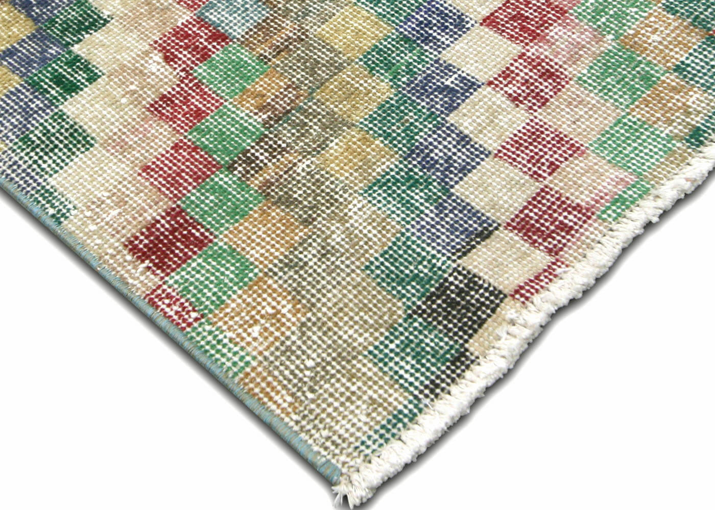 Vintage Turkish Mid-Century-Modern Runner - 3'2" x 10' - 190571